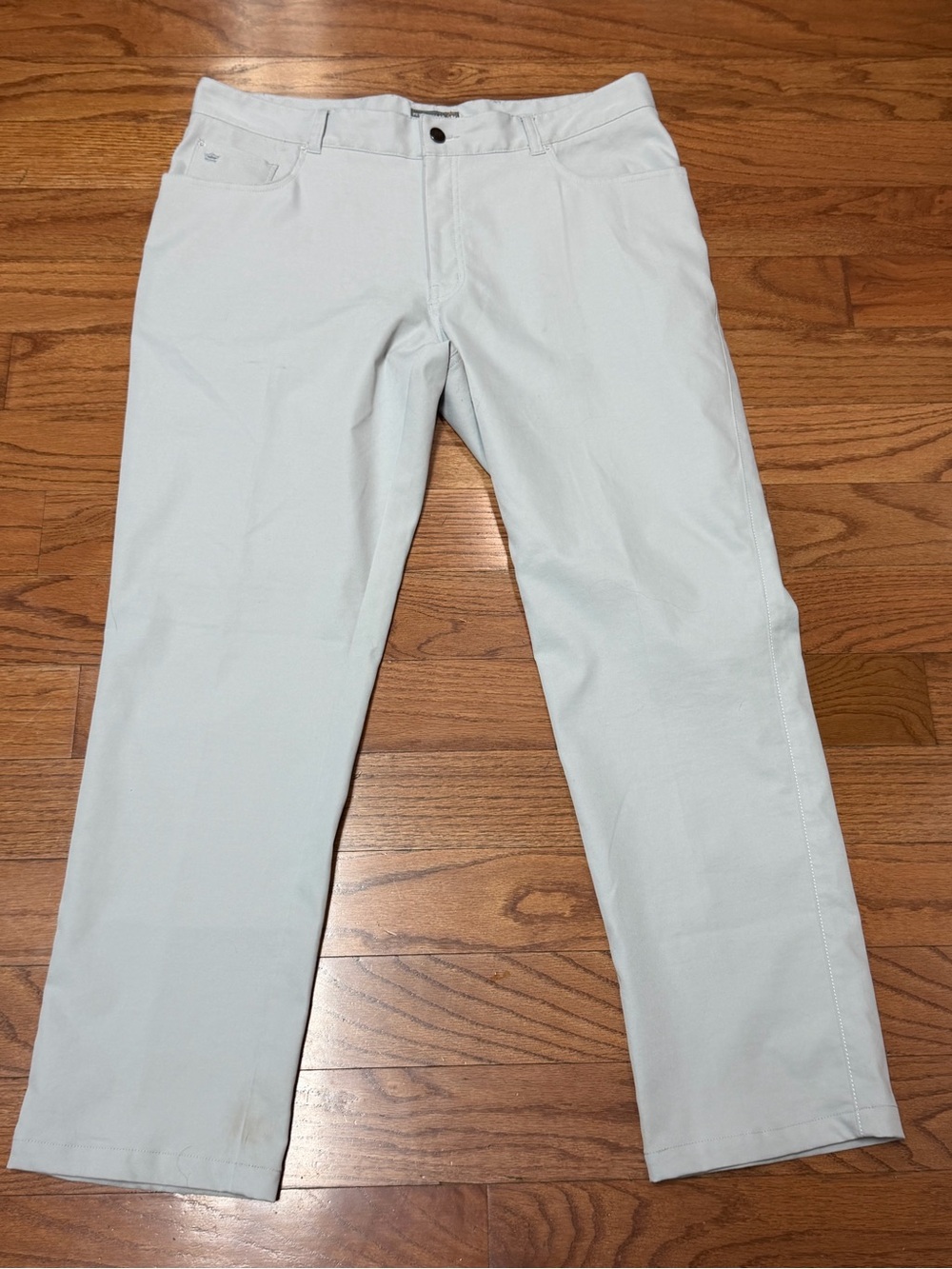 Peter Millar Men's Gale Gray eb66 Performance 5-Pocket Casual Pants Size 38x30